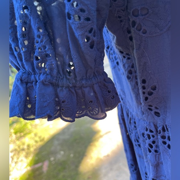 Kate Spade Butterfly Eyelet Tiered Dress - size XS - Picture 4 of 6